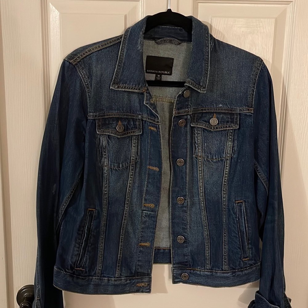 Slightly distressed Banana Republic denim jacket